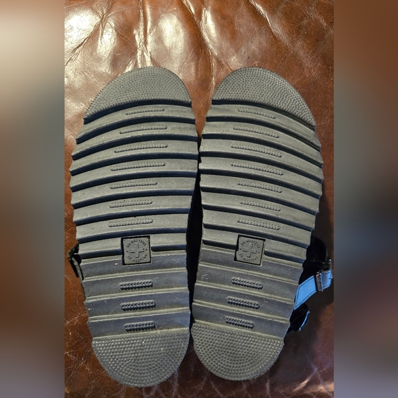 Dr. Martens Soft Wair Sandals Black Adjustable Leather Strap Open Toe Size 9 - Picture 8 of 9